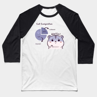 Cat Composition Baseball T-Shirt